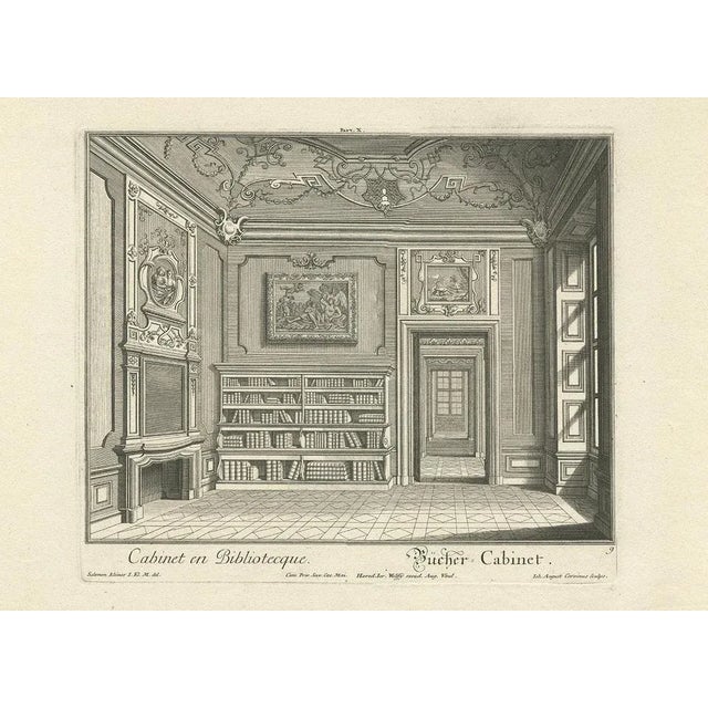 Jeremias Wolff Erben, Book Cabinet and Library, 1740, Paper For Sale - Image 6 of 7