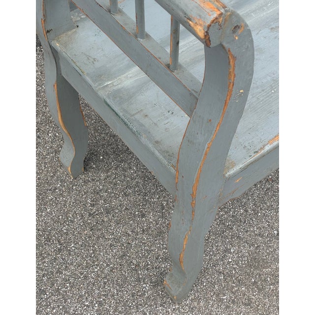 Pine Painted Bench or Settle For Sale - Image 15 of 18