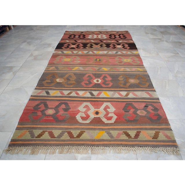 Vintage Anatolian Kars Kilim Area Rug - 5′2″ × 11′ For Sale - Image 17 of 17