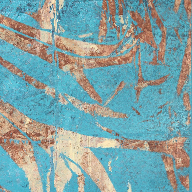 Paint A834 - Original Large Scale Minimalist Contemporary Teal Tone Abstract Painting Artwork by Marco Schmidli For Sale - Image 7 of 9