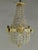 Metal 1980s French Louis XVI Gold Bronze Chandelier Ceiling Light – 1 Pc For Sale - Image 7 of 15