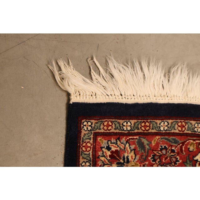Late 20th Century Persian Kashan Style Hand Tied Rug — 31" x 55" For Sale - Image 5 of 18