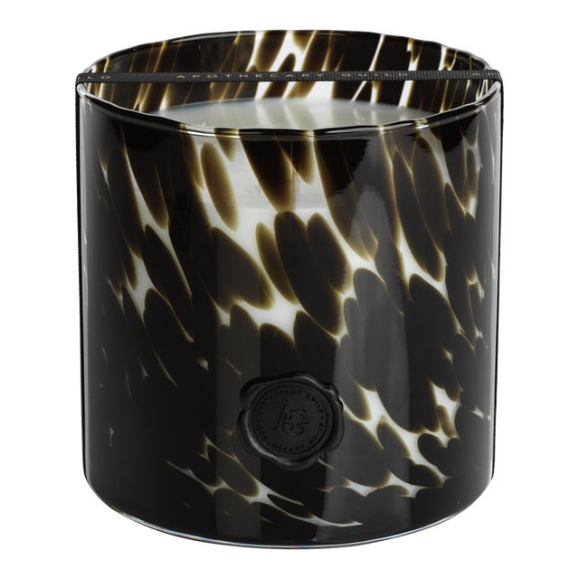 AG Opal Glass 3-Wick Candle Jar, Black Fig Vetiver For Sale
