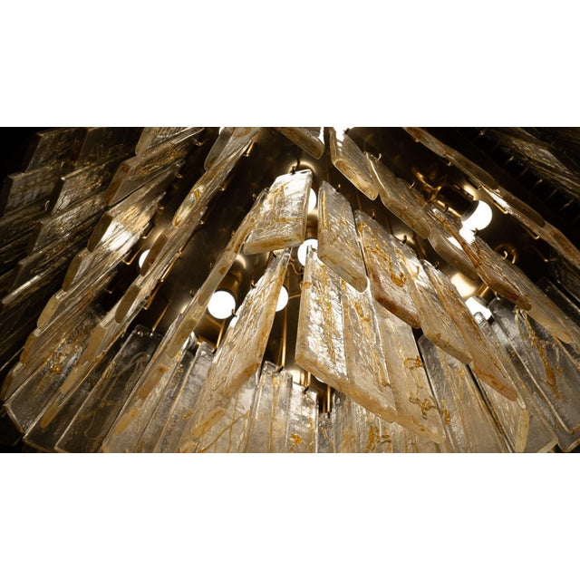 Large Handcrafted Murano Glass Prism Waterfall Chandelier, 1970s For Sale - Image 6 of 16