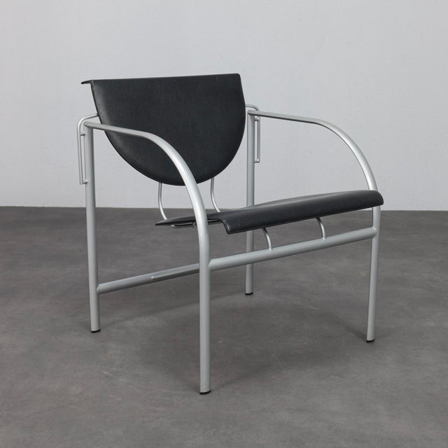 Kokatu Leather Lounge Chairs by M.A. Cigan for Akaba, Spain, 1980s, Set of 2 For Sale - Image 3 of 9