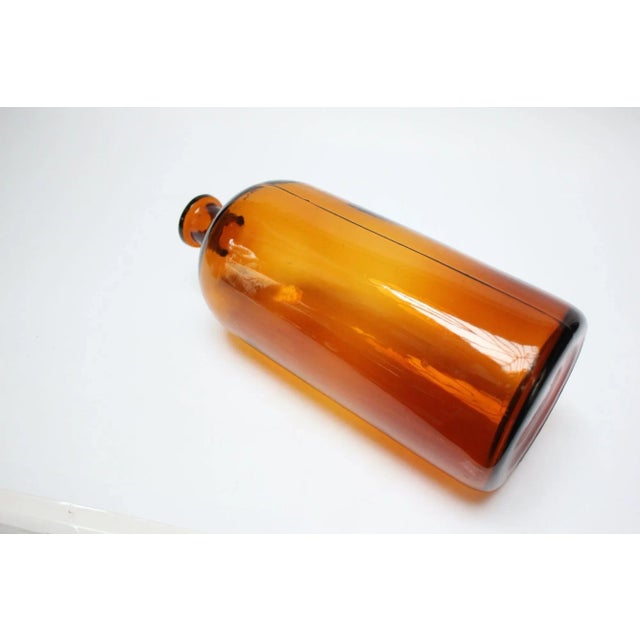 Vintage American Amber Glass Apothecary/Medicine Bottle For Sale In New York - Image 6 of 13