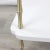 Wood and Brass Faux Bamboo Legs White Sofa Side Table, For Sale In New York - Image 6 of 10