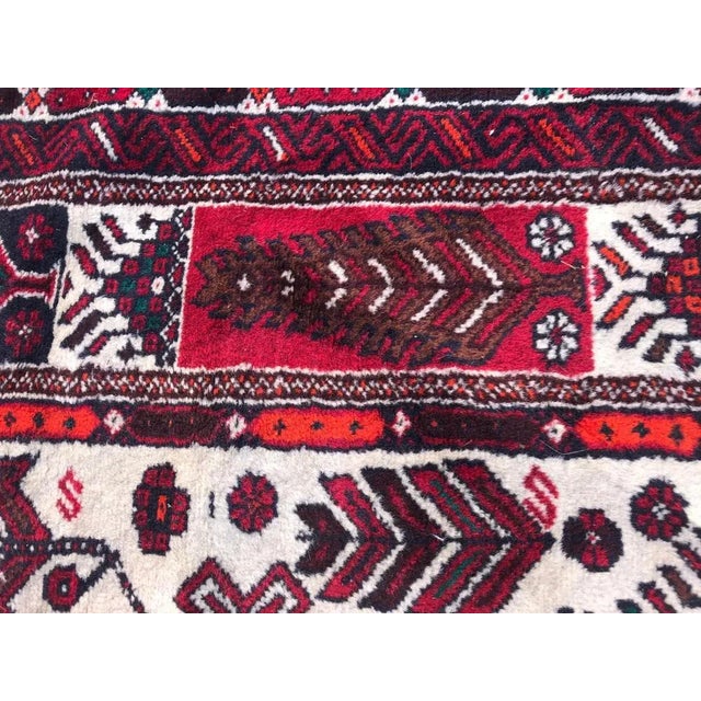 1950s Vintage Turkmen Baluch Rug For Sale - Image 5 of 12