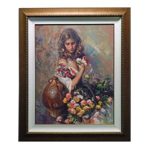 Royo Sentimiento Signed Color Serigraph on Panel Custom Framed Submit an Offer