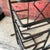 1970s Vintage Industrial Black Metal Magazine Rack/Log Holder Geometric Wire Design For Sale - Image 5 of 10