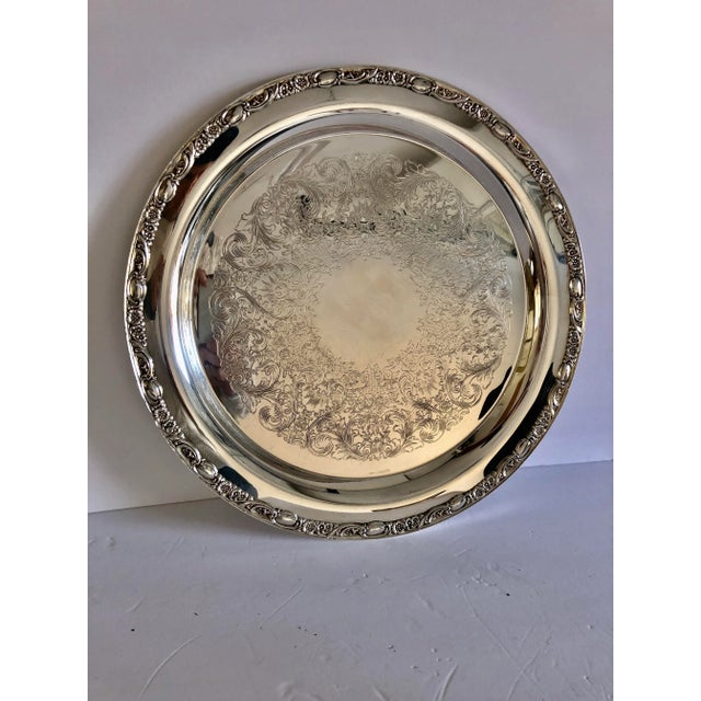 Metal International Silver Co.Platter 15” Dia For Sale - Image 7 of 7