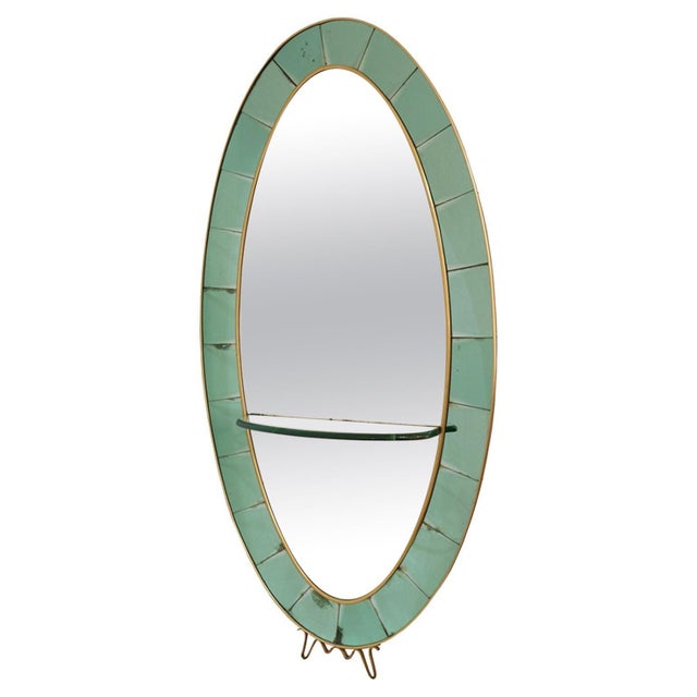 1960s Late 29th Century Cristal Arte Large Scale Oval Floor Mirror For Sale - Image 5 of 18