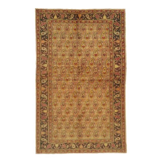 Rustic Vintage Turkish Oushak Rug - 04'09 X 07'08 For Sale