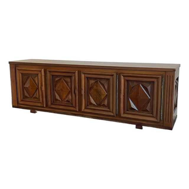 Vintage French Brutalist Sideboard, 1970s For Sale