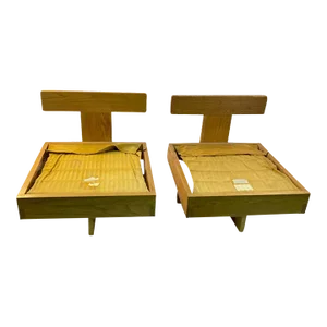 1960s Modern Architectural Chairs in the Manner of Frank Lloyd Wright - A Pair
