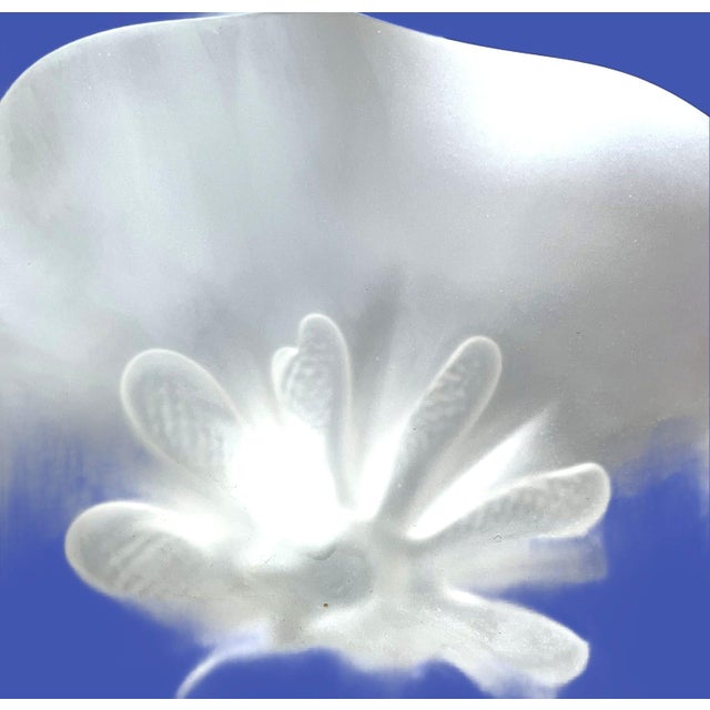 Vintage Satin Glass Centerpiece in the Style of Lalique For Sale - Image 12 of 16