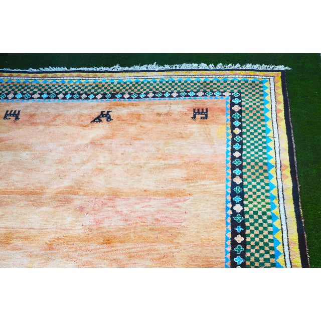 Large Gabbeh Rug in Hand Knotted Wool, 1990s For Sale - Image 6 of 11