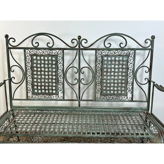1970s Iron Foldable Garden Bench, 1970s For Sale - Image 5 of 10