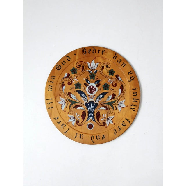 Brown Mid Century Norwegian Wood Plate For Sale - Image 8 of 12