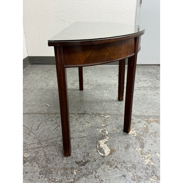 Vintage Traditional Demi Lune Console Table For Sale In San Francisco - Image 6 of 12