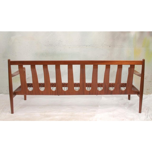 Vintage Sofa with Leather Cushion Cognac, 1965 For Sale - Image 4 of 17