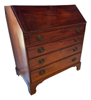 Antique Mahogany Slant Front Secretary Desk