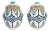 Moroccan Ceramic Glazed Covered Jars Handcrafted in Fez Morocco - A Pair For Sale