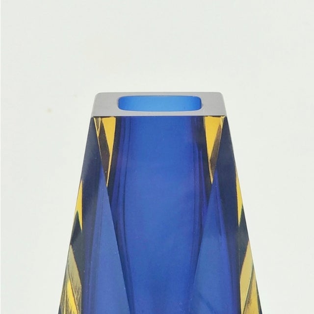 1970s Mid-Century Sommerso Murano Glass Vase by Flavio Poli for Alessandro Mandruzzato, Italy, 1970s For Sale - Image 5 of 9