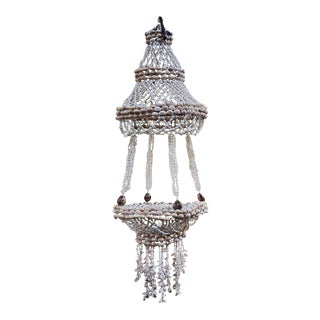 Cowry Shell & Tiny Seashell Chandelier For Sale