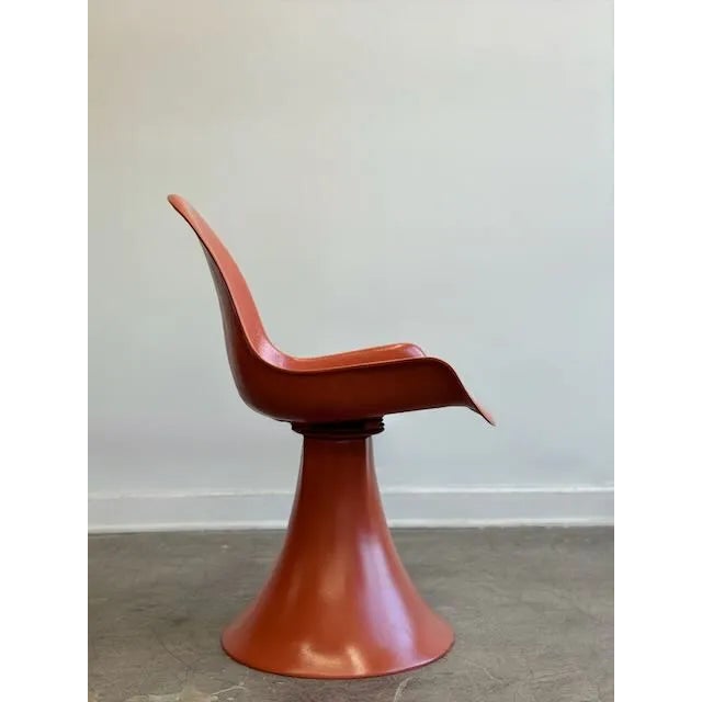 Space Age Orange Fiberglass Chair For Sale - Image 4 of 10