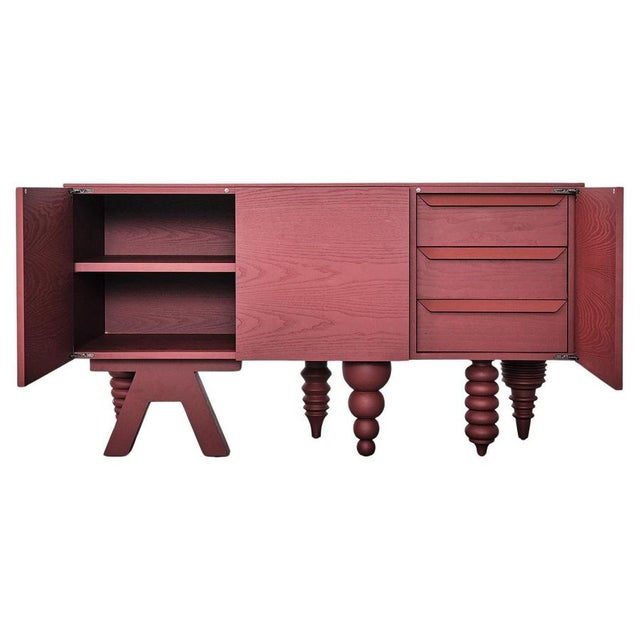 2M Multileg Cabinet in Red Ash Wood by Jaime Hayon for BD Barcelona, 2022 For Sale - Image 13 of 13
