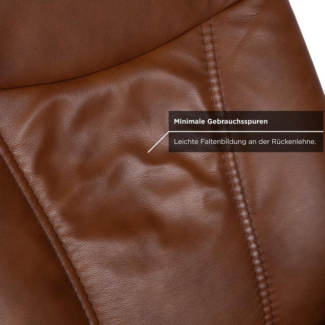Set of Consul Armchair and Ottoman in Cognac Leather from Stressless For Sale - Image 11 of 18