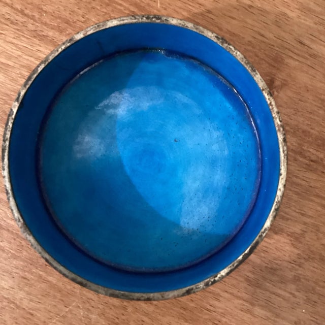 Metal Vintage Chinese Silver on Cooper Multicolored Enameled Asian Motifs Box China For Sale - Image 7 of 12