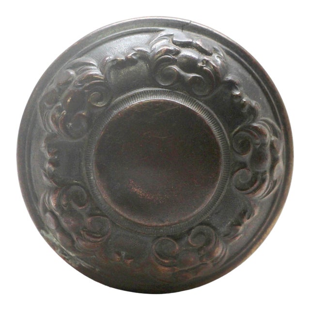 Antique 1920s Yale & Towne Nubian Bronze Passage Door Knob For Sale