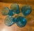 Mid-Century Modern Anchor Hocking Colonial Tulip Laser Blue Glasses - Set of 5 For Sale - Image 3 of 10