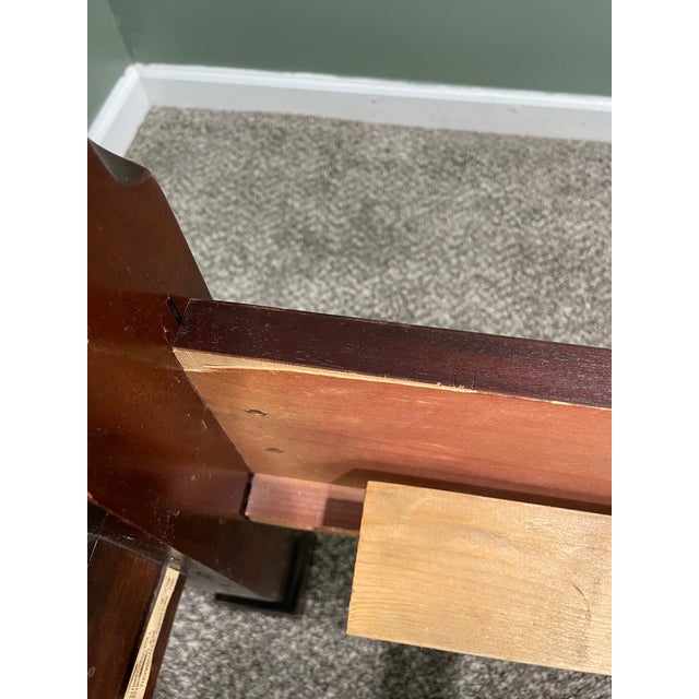 Vintage Thomasville Mahogany Collection Queen Size Rice-Post Bed For Sale - Image 13 of 17
