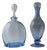 Vintage Blue Murano Glass Decanters with Stoppers, Italy, 1940s, Set of 2 For Sale