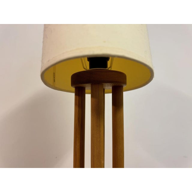Pine Table Lamp with Rod Base, 1980s For Sale - Image 11 of 14