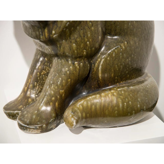 Ceramic Fennec Sculpture by Elfriede Balzar-Kopp, 1955 For Sale - Image 4 of 8