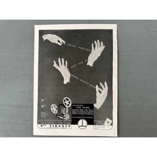 1950s Mid-Century Modern Authentic Vintage Martini Alcohol Advertisement Print by Jean Droit For Sale - Image 4 of 5