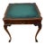 Vintage Chippendale Style Carved Mahogany Single Drawer Leather Top Game Table For Sale
