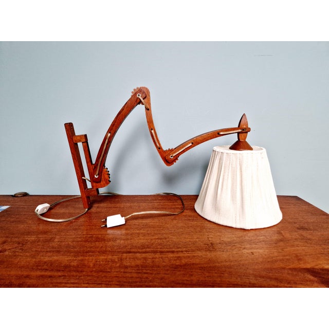Scandinavian Teak Scissor Wall Light, 1960s For Sale - Image 11 of 16