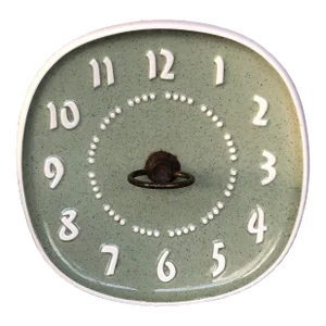 Vintage Russel Wright Ceramic Clock Tidbit Tray Bowl