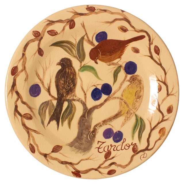 Ceramic Traditional Hand Painted Plate by Diaz Costa, Catalan, 1960s For Sale - Image 10 of 10