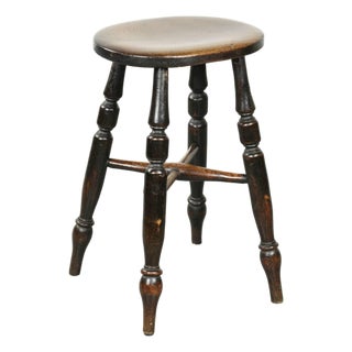 Antique English Windsor Stool, 1800s For Sale