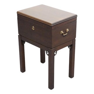 Ethan Allen Georgian Court Solid Cherry Traditional 16x11" Box on Stand 11-3403 - 225 Vintage Finish For Sale