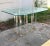 Vintage 1970s Postmodern Lucite and Brass Glass Top Dining Table For Sale - Image 4 of 13