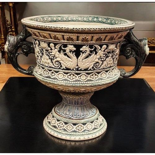 Large German Pottery Jardiniere from Mettlach For Sale - Image 16 of 16