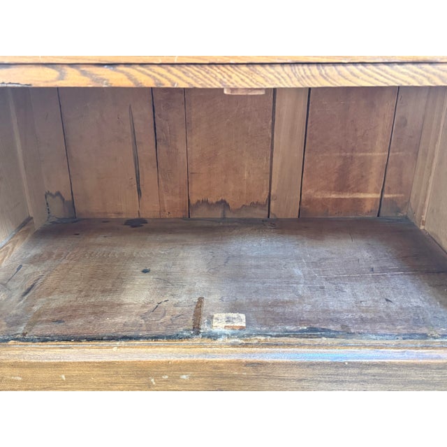 Oak Washstand/Server Cabinet +Casters, Antique For Sale - Image 11 of 12