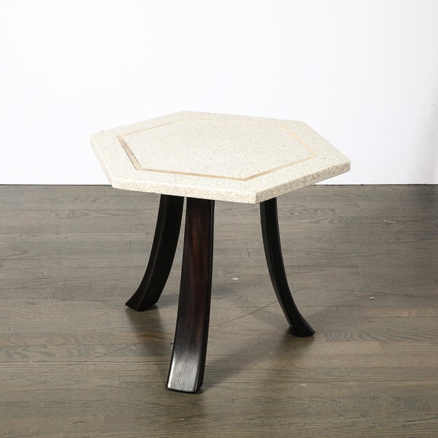 Mid-Century Modernist Hexagonal Terrazzo Side Table by Harvey Probber For Sale - Image 10 of 13
